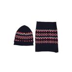 Chuba Çocuk Desenli Boyunluk Atkı Ve Bere Takımı CHKIDS102 Lacivert 3-6 Yaş