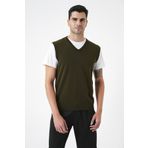 CHUBA Erkek V Yaka Regular Fit Triko Süveter Haki 25w2001