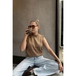 CHUBA Kadın Bisiklet Yaka Yumuşak Dokulu Triko Süveter Taba 26W3034
