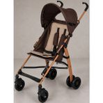 Chubby Baby Baston Bebek Arabası Ergonomik 5 Nokta Emniyet Kemerli - Gold Kahve