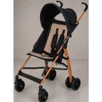 Chubby Baby Baston Bebek Arabası Ergonomik 5 Nokta Emniyet Kemerli - Gold Siyah