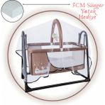 Chubby Baby Candy Sepet Beşik Anne Yanı Portatif Beşik 5 CM Sünger Yatak - Bej