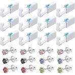Chumia 12 adet kulak piercing kiti, tek kullanımlık burun piercing tabancası, taşınabilir, delikli küpeli, kendi kendine kulak delme kiti, ev vücut piercing aletleri, 12 adet kulak çivili ile, erkekler ve kadınlar için