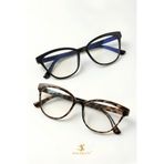Chunky Frame Melone Cat Eye Optik Uyumlu 2'li Set Ultra Hafif Kadın Mavi Işık Korumalı Gözlüğü