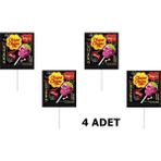 Chupa Chups Skull Çilek - Misket Limon Aromalı Lolipop Şeker 15 gr x 4 Adet