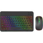 Chuwi Hi 10 Max 13" Uyumlu Bluetooth Şarjlı Rgp 7 Renk Işıklı Klavye Mouse Seti - Siyah
