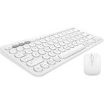 Chuwi Hi 10 Max 13" Uyumlu Kablosuz Bluetooth Pilli Klavye Mouse Seti - Beyaz