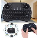 Chuwi Hi 10 Max 13" Uyumlu Wireless Touchpadli Işıklı Şarj Edilebilir Dokunmatik Mini Klavye - Siyah