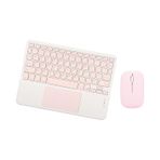 Chuwi Hi10 X Tablet 10.1" Uyumlu Kablosuz Bluetooth Dahili Bataryalı Şarjlı Touchpad'li Klavye Mouse Seti - Pembe