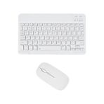 Chuwi Hi10 X Tablet 10.1" Uyumlu Kablosuz Bluetooth Şarj Edilebilir Klavye Mouse Seti - Beyaz