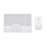 Chuwi Hi10 X Tablet 10.1" Uyumlu Kablosuz Bluetooth Şarjlı TouchPad'li Klavye Mouse Seti - Beyaz