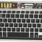 Chuwi Hi10 X Tablet 10.1" Uyumlu Kablosuz Bluetooth Şarjlı Transparan Rgp 7 Renk Işıklı Klavye - Gri