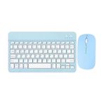 Chuwi Hi10 X Tablet 10.1" Uyumlu Kablosuz Bluetooth Şarjlı Türkçe Q Klavye Mouse Seti - Mavi