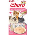 Ciao 14 gr 4'lü Churu Cream Ton Balıklı ve Somonlu Sıvı Ödül Maması