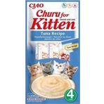 Ciao 4x14 gr Churu Kitten Tuna Balıklı Yavru Kediler için Sıvı Kedi Ödül Maması