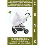 #Cibinlik Sivrisinek Böcek Haşere Koruyucu Hava Alan Mikro Delikli Dış Mekan Yürüyüş Pratik Tak Çıkar Bebek Arabası Cibi