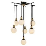 Cicada Modern Avize E27 84w 70cm Metal Siyah Avonni-av-1838-7bsy Boyalı