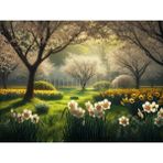 Çiçek Açan Doğa Arka Planı, 200X150CM, Stüdyo Fonu - -