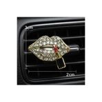 Çiçek Antalya Taşlı Dudak Figürlü Araç İçi Klima Süsü – Mini Kristal Tasarım (3×2 cm)