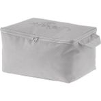 Çiçek Desen Baskılı Hurç - Gri - 30X22X18 cm - 1 Adet - 30x22x18cm