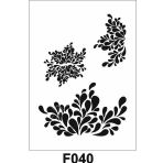 Çiçek Desen Stencil Şablon (21x30) F-040