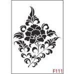 Çiçek Desen Stencil Şablon (21x30) F-111