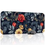 Çiçek Desenleri Oyuncu Gaming Mouse Pad Kauçuk Kaymaz Taban Mousepad (V5, 70x30 XL)