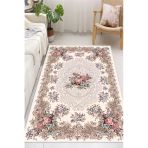 Çiçek Desenli Baskılı Kaymaz Yıkanabilir Salon Oturma Odası Mutfak Antre Balkon Halısı Yolluk 100 X 400 Cm Çok Renkli