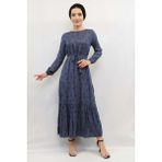 Çiçek Desenli Elbise Indigo Indigo - Bej - XS - S