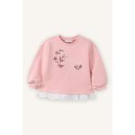 Çiçek Desenli Sweatshirt Kız Bebek