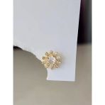 Çiçek Model Kıkırdak Piercing Tragus Helix Altın Gold Renk Küpe