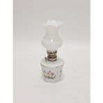 Çiçek Motifli Antika Porselen Gaz Lambası 044