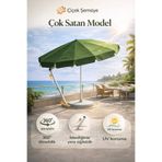 Çiçek Şemsiye Eğilebilir Plaj ,havuz ,bahçe ,balkon Şemsiyesi Branda Kumaş 2 Metre