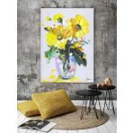 Çiçek Soyut El Yapımı Yağlı Boya Tablo 65x84cm