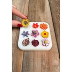 Çiçek Süsleme Set 2 Dokuzlu Silikon Mum Kalıbı