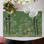 Çiçek Tasarımlı Kumaş Amerikan Servis 4'lü Set 35X50CM (Keteni Ulusl. Yıkama ve Solmama Sertifikası) - 35 x 50 cm - Çok Renkli