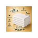 Çiçekce Home evinize renk katar Yastık Kılıfı iç astar -yastik şiltesi Fermuarli pamuklu kumaş 50x70 cm 5 adet