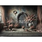 Çiçeklerle Süslenmiş Romantik Arka Plan, 200X150CM, Stüdyo Fonu
