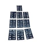 ÇİÇEKLİ 10X14CM TÜP KINA DESEN ÇIKARTMA ŞABLONU 12 PARÇA (5264)