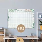 Çiçekli 2026 Yıllık Planlayıcı Duvar Takvimi, 2026 Takvim, Aylık Planlama, 2026 Wall Planner - Boyut