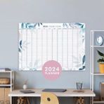 Çiçekli 2026 Yıllık Planlayıcı Duvar Takvimi, 2026 Takvim, Aylık Planlama, Wall Planner - Boyut