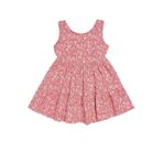 Çiçekli Kız Çocuk Elbise, PEMBE, 3 YAŞ