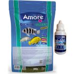 Cichlid Green Granules 860gr Easy-Doypack Green Algae Spirulina Akvaryum Balık Yemi ve Contra Blue