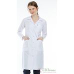 Cici Forma Ceket Yaka Uzun Tesettür Önlüğü - Beyaz - 2XL