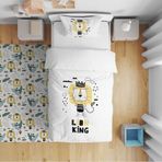 Cici Odam 140x220 Çocuk Yatak Örtüsü Hediye Yastık Kılıfı Mutlu Aslan Lion King