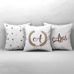 Cici Odam Çocuk Bebek Odası Kırlent Kılıfı Yıldızlı Başak Harfli