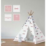 Cici Odam Çocuk Bebek Odası Oyun Çadırı Dantelli ve Fiyonklu Desen