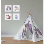 Cici Odam Çocuk Bebek Odası Oyun Çadırı Yıdızlı Yavru Unicorn ve Annesi