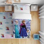 Cici Odam Çocuk Yatak Örtüsü Hediye Yastık Kılıfı Frozen Elsa ve Anna