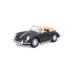 Cici Oyuncak Burago 1961 Porsche 356 B Cabriolet 1:24 Model Araba, Siyah